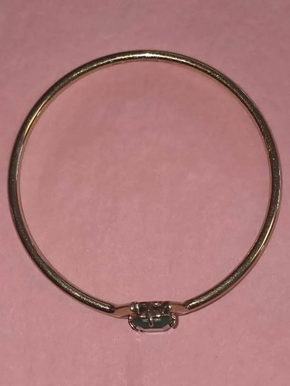 Gold Kate Spade bracelet with green gem stone - Picture 3 of 5